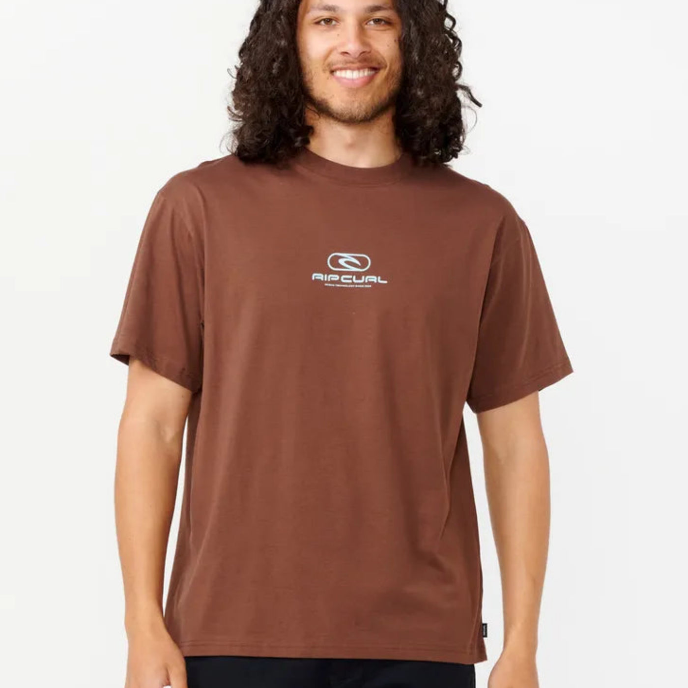 Rip Curl Pill Icon Tee - Dusted Chocolate