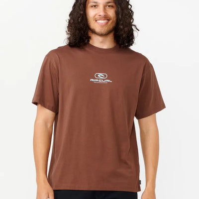 Rip Curl Pill Icon Tee - Dusted Chocolate