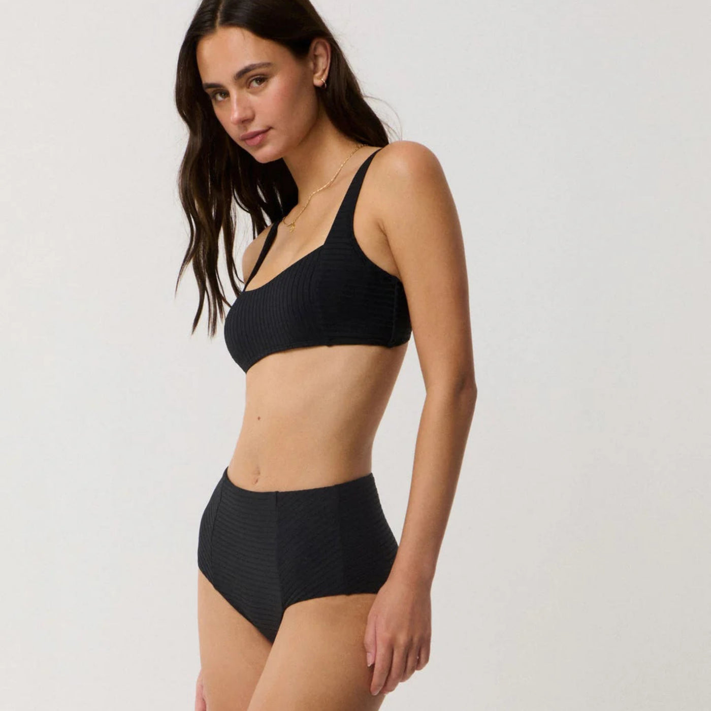 Rip Curl Premium Surf Retro High Good Bikini Bottom - Black