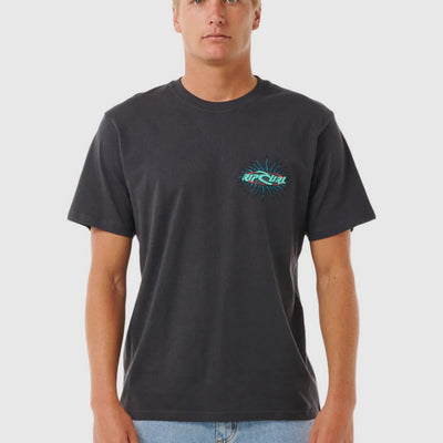 Rip Curl Quest Oval Burst Tee - Washed Black