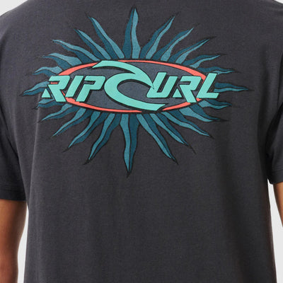 Rip Curl Quest Oval Burst Tee - Washed Black