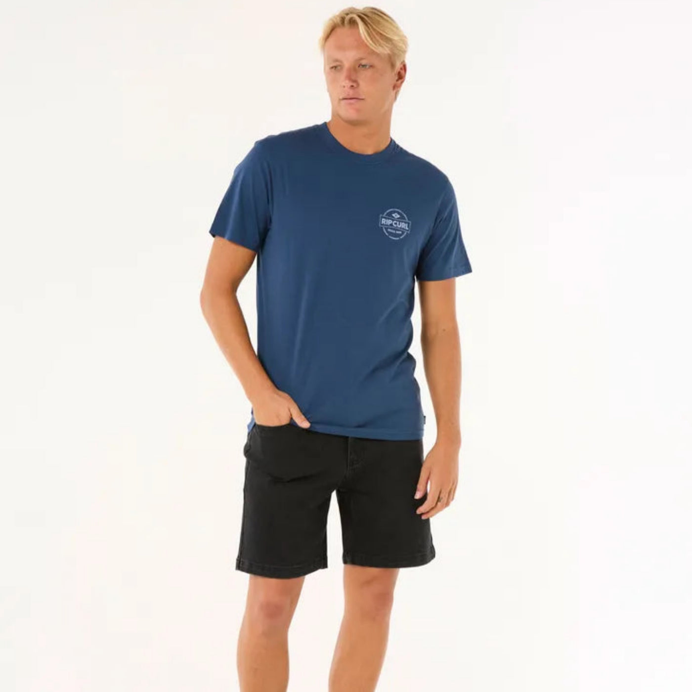 Rip Curl Staple Tee - Washed Navy