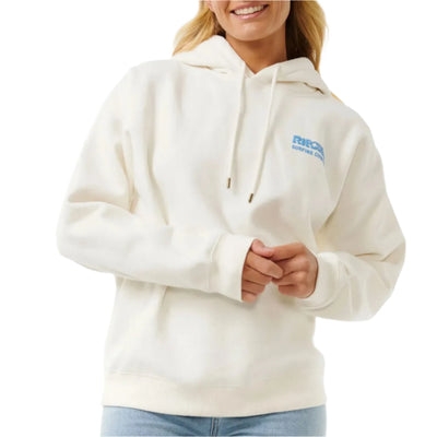 Rip Curl Surf Puff Heritage Hoodie - Bone/Bright Blue