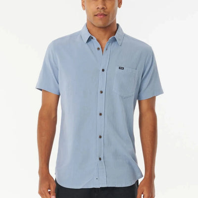 Rip Curl Washed Short Sleeve Shirt - Dusty Blue