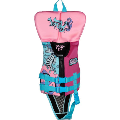 Ronix Junior Girls August Collar Life Jacket - Pink/Blue/Purple
