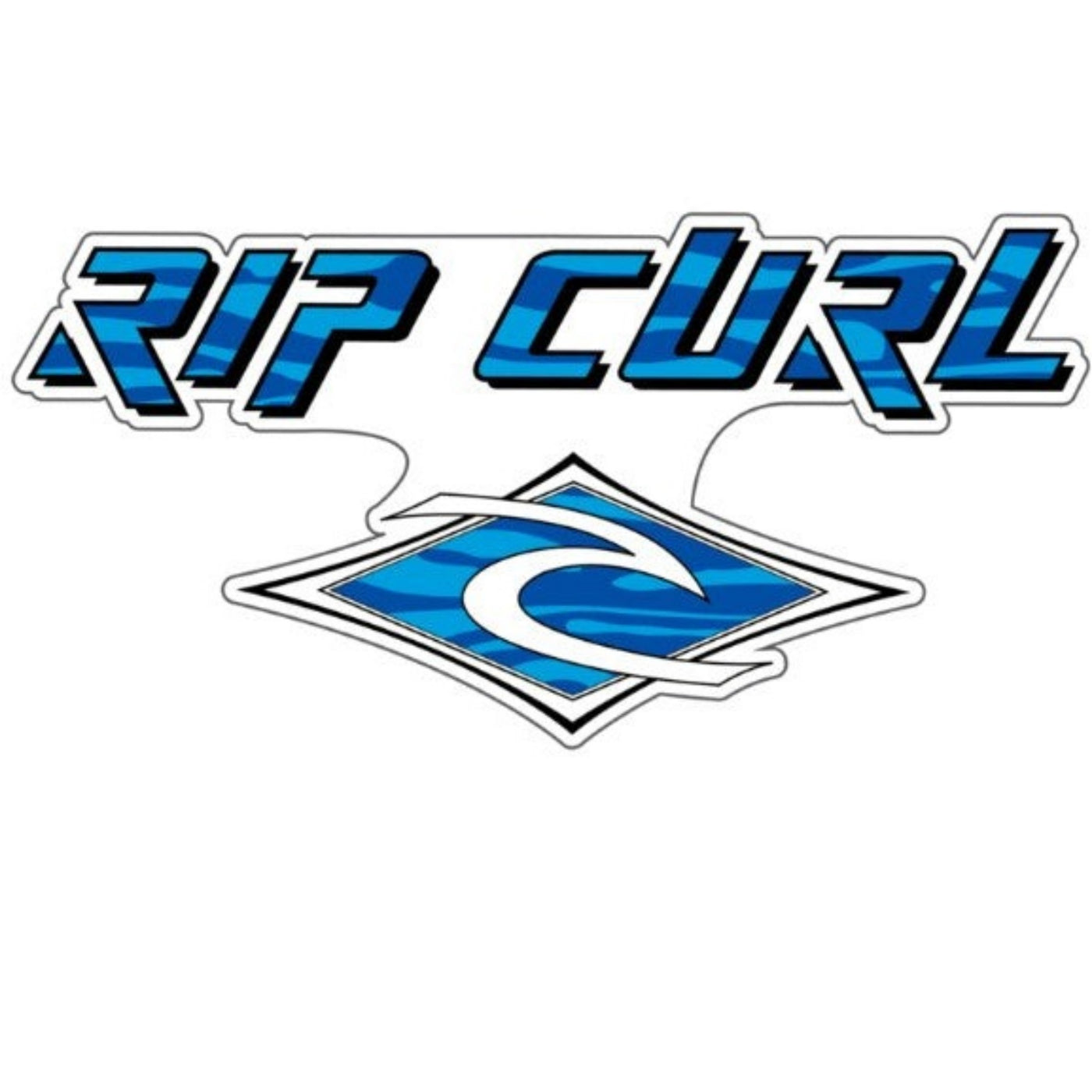 Rip Curl Logo Stickers - Blue