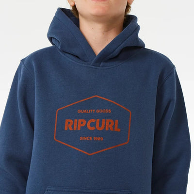 Rip Curl Boys Stapler Hoodie - Washed Navy