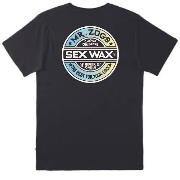 Sex Wax Blue/Green Fade Tee - Black