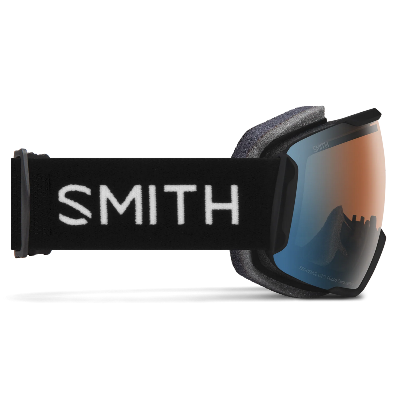 Smith Sequence Over-The-Glasses, Low Bridge Fit - Black, Chromapop Pro Photochromic Blue Mirror (Medium)