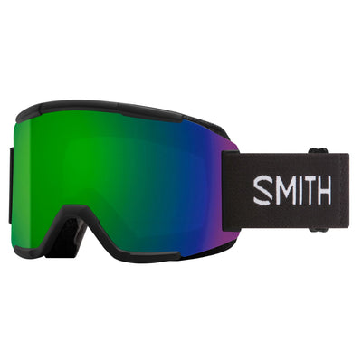 Smith Squad - Black, Chromapop Everyday Green Mirror Lens (Medium)