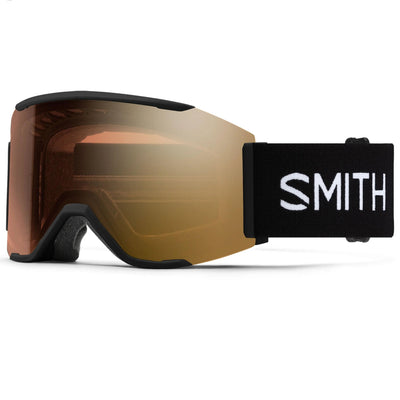 Smith Squad Mag - Black, Chromapop Pro Photochromic Gold Mirror Lens (Medium/Large)