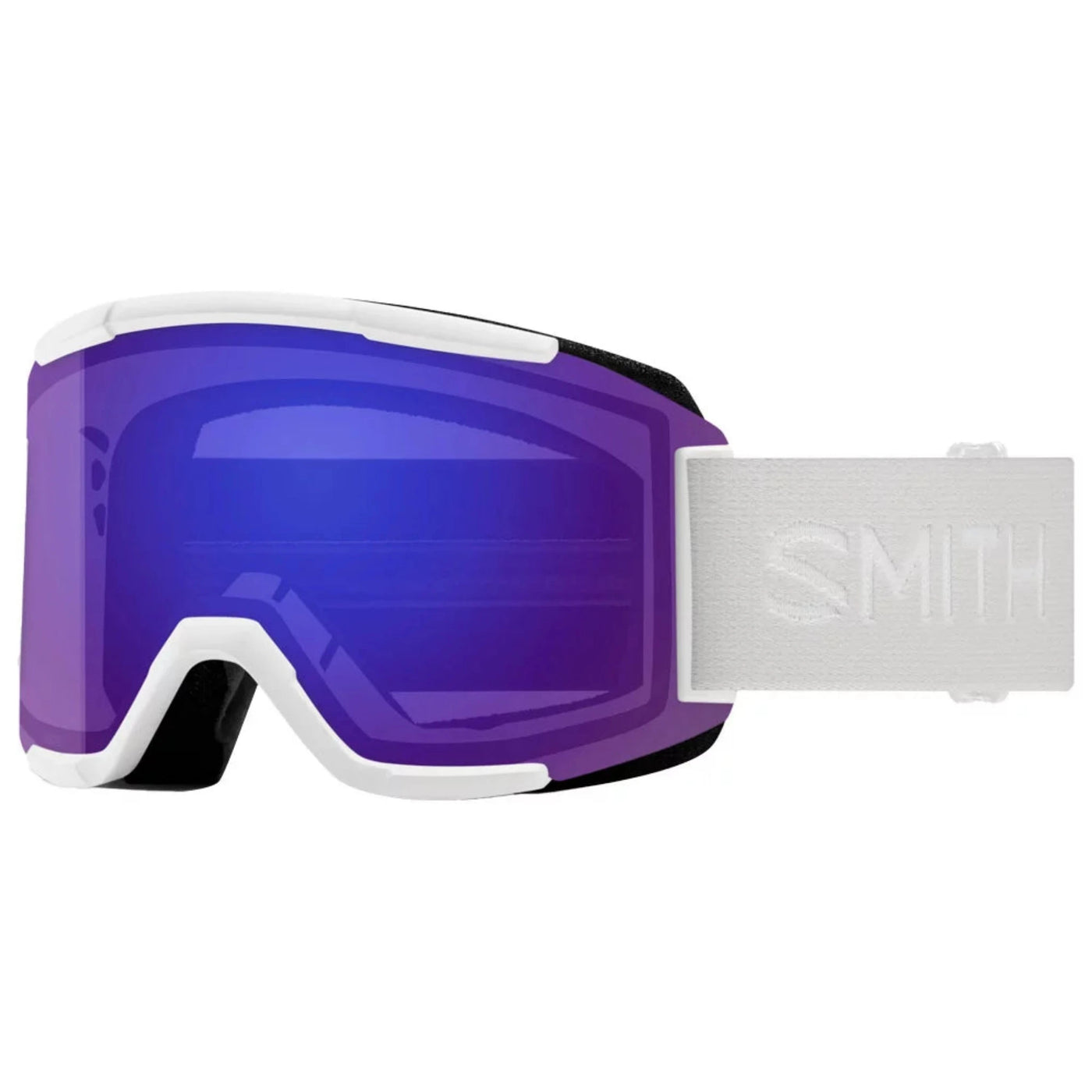 Smith Squad - White, Chromapop Everyday Violet Mirror Lens (Medium)