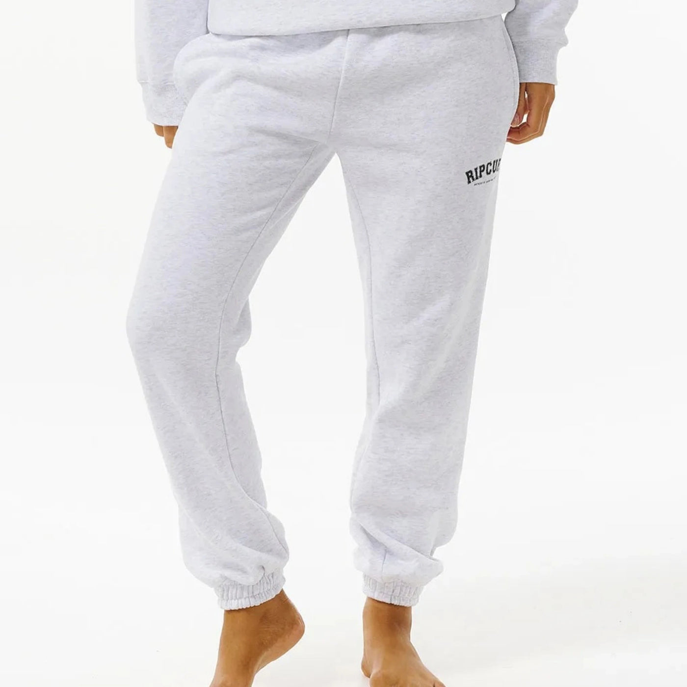 Rip Curl Varsity Track Pants - Grey Marle/Black