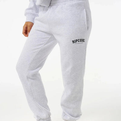 Rip Curl Varsity Track Pants - Grey Marle/Black