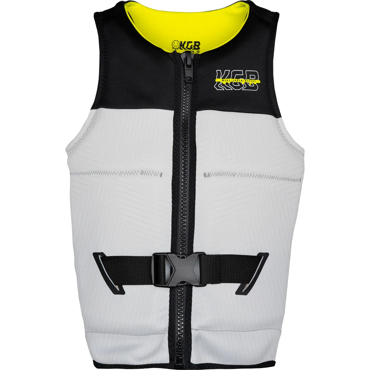 KGB Teen Tempo Life Jacket - Black/Silver/Neon Yellow