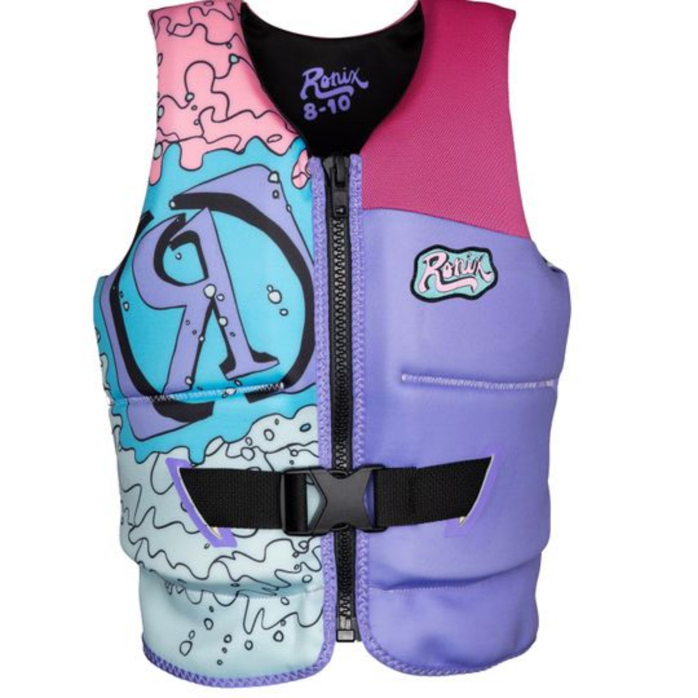 Ronix Girls August Life Jacket - Pink/Blue/Purple