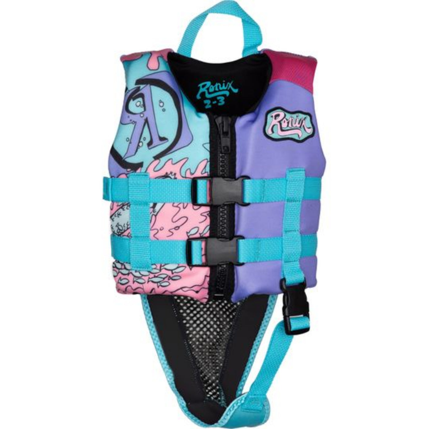 Ronix Junior Girls August Life Jacket - Pink/Blue/Purple