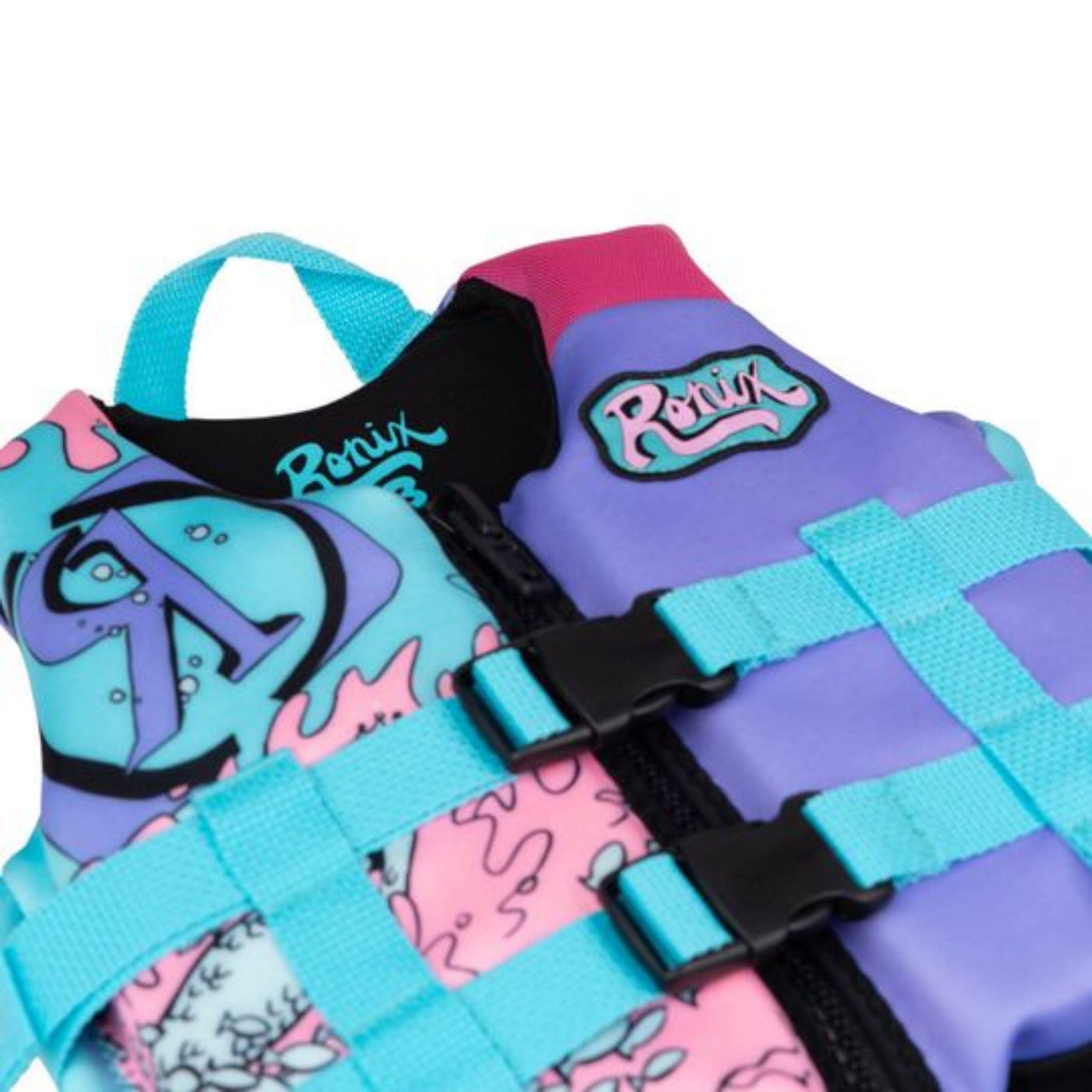 Ronix Junior Girls August Life Jacket - Pink/Blue/Purple