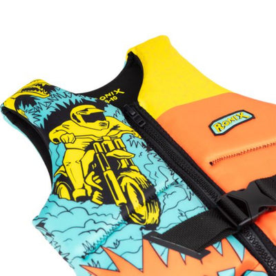 Ronix Boys Vision Life Jacket - Blue/Orange/Yellow