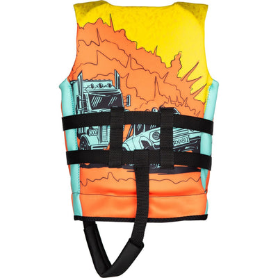 Ronix Junior Boys Vision Life Jacket - Blue/Orange/Yellow