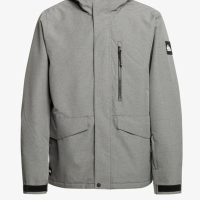Quiksilver Mission Solid Snow Jacket - Heather Grey