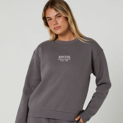 Rip Curl Surf Staple Relaxed Crew - Charcoal Grey