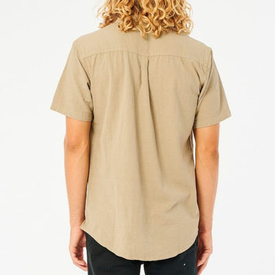 Rip Curl Washed Short Sleeve Shirt - Washed Taupe